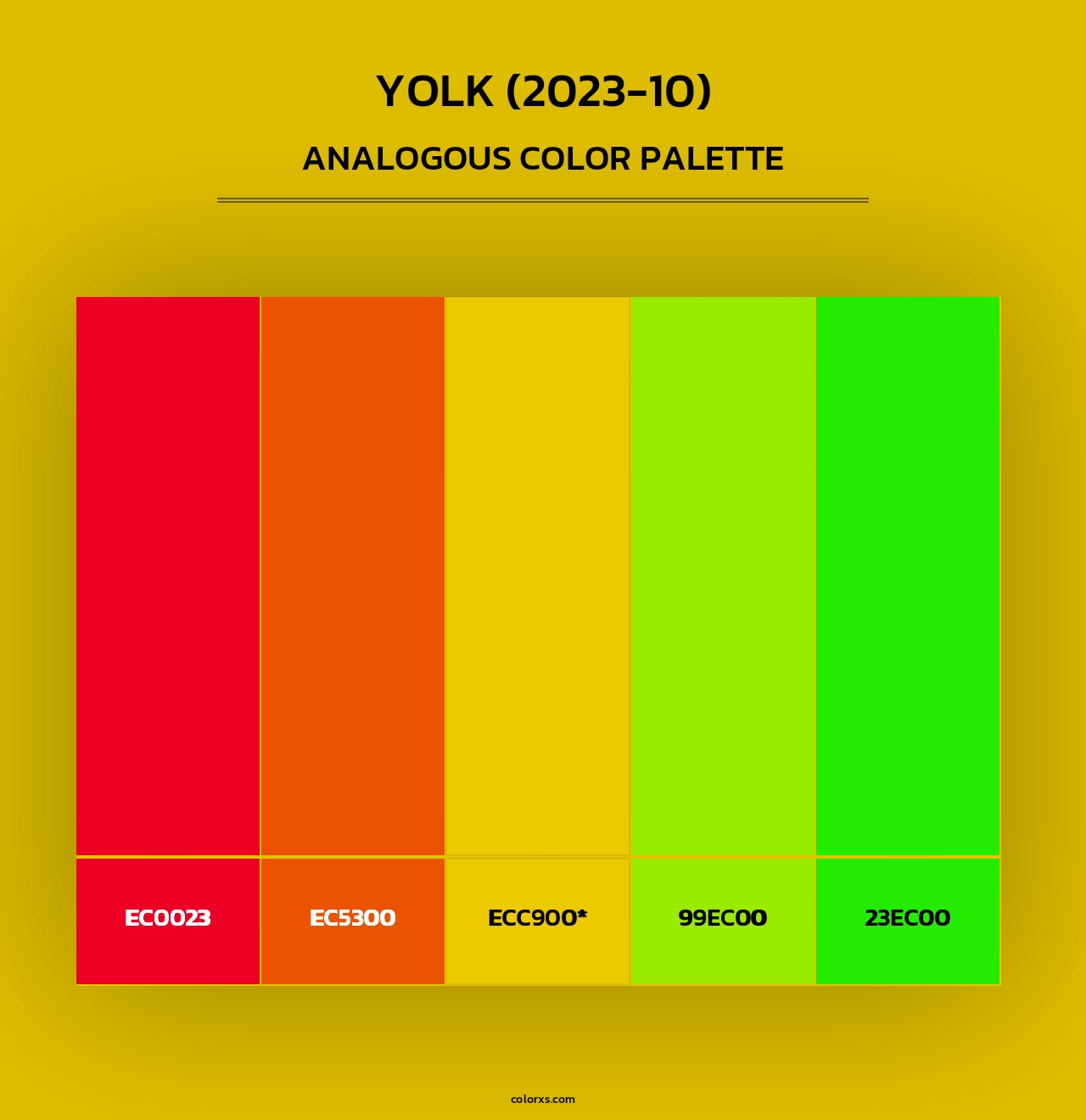 Yolk (2023-10) - Analogous Color Palette