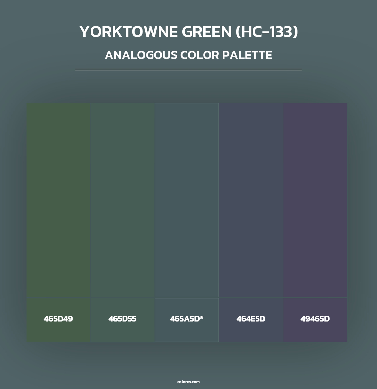 Yorktowne Green (HC-133) - Analogous Color Palette