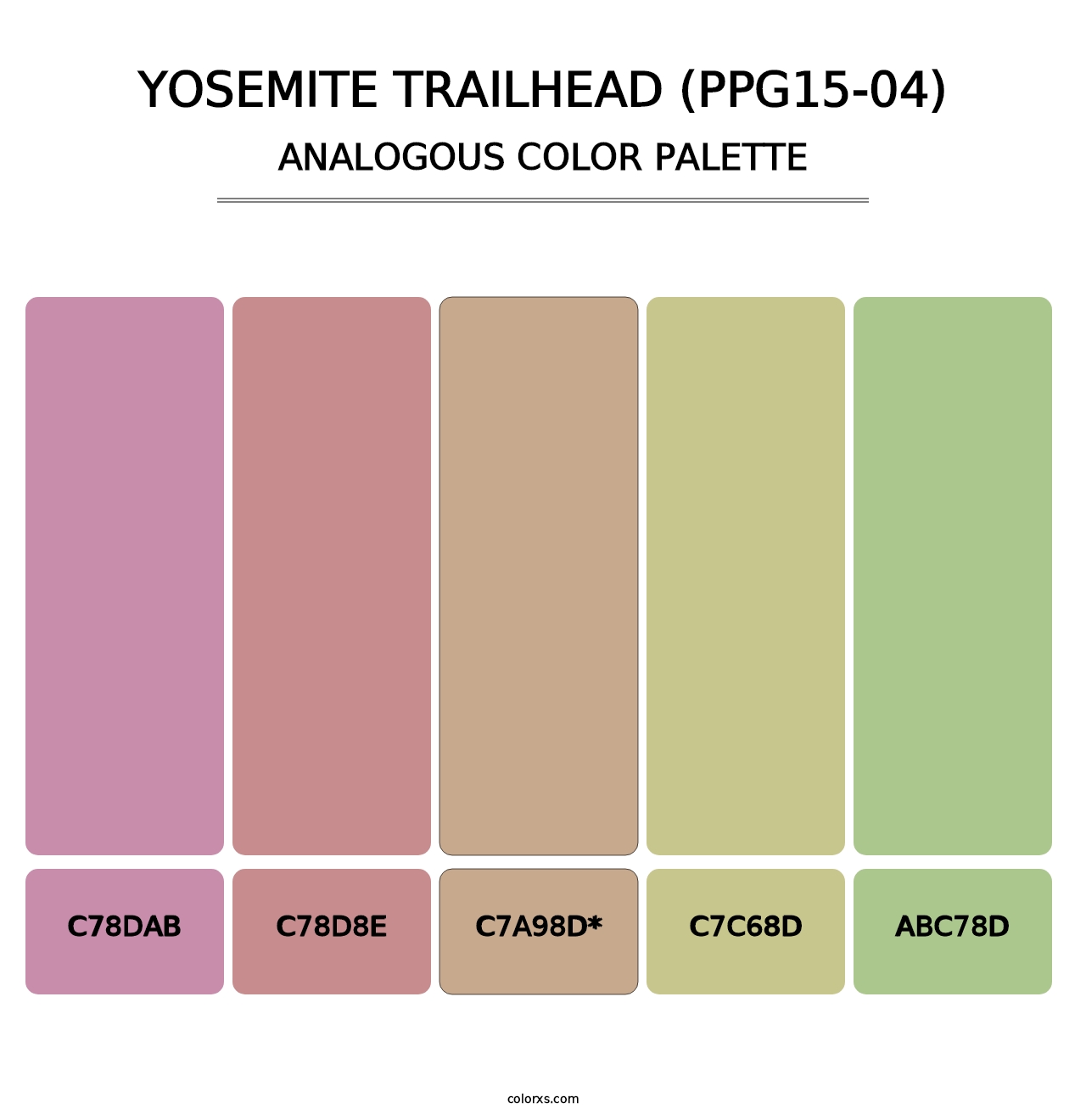 Yosemite Trailhead (PPG15-04) - Analogous Color Palette