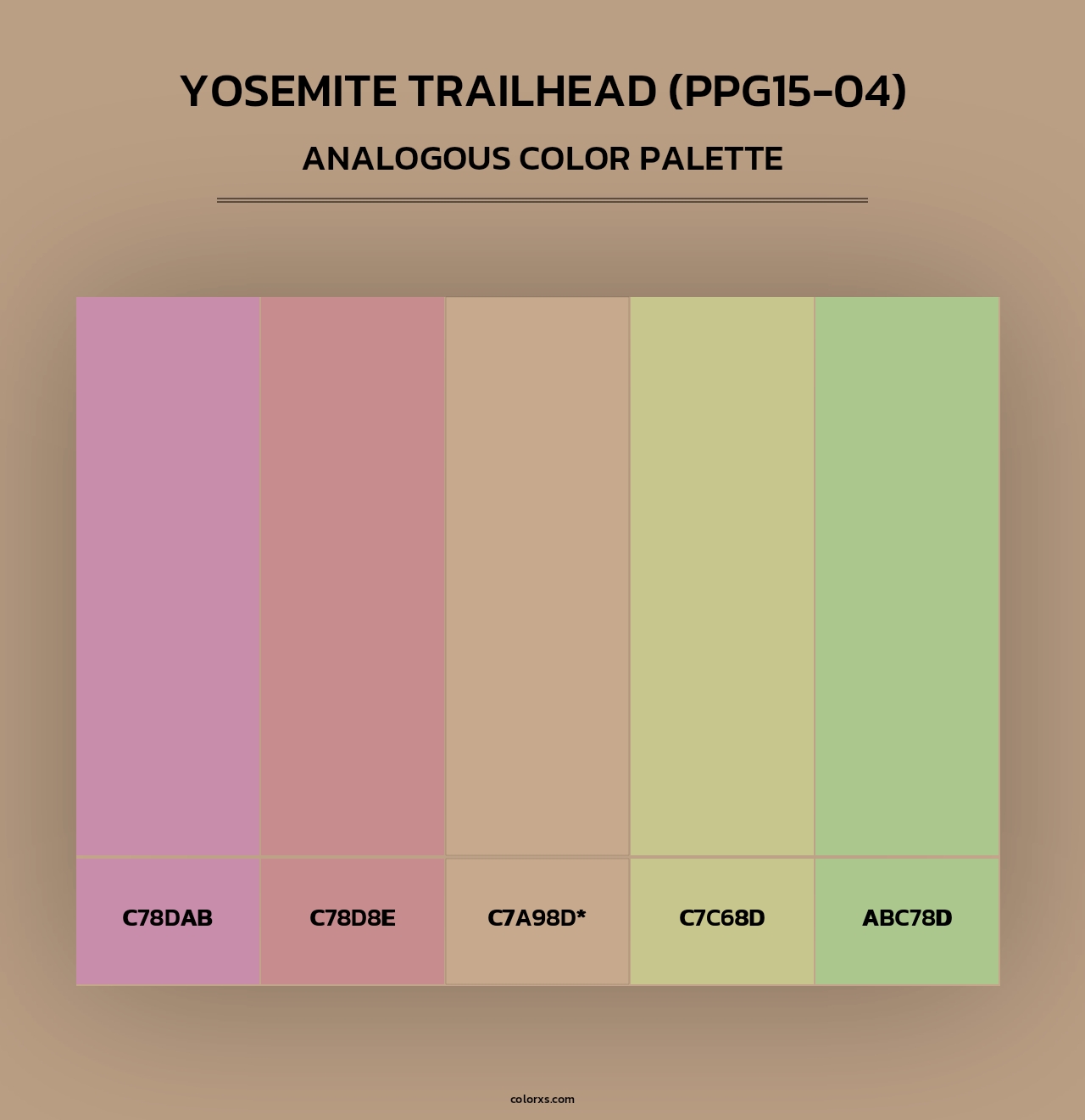 Yosemite Trailhead (PPG15-04) - Analogous Color Palette