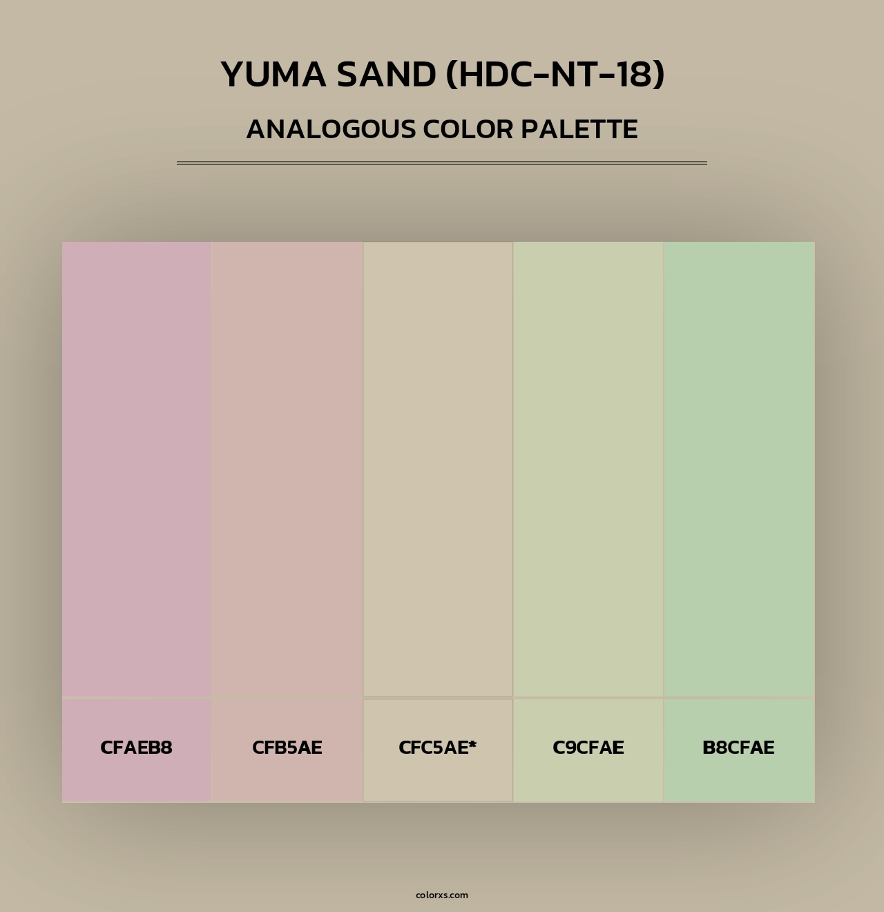 Yuma Sand (HDC-NT-18) - Analogous Color Palette