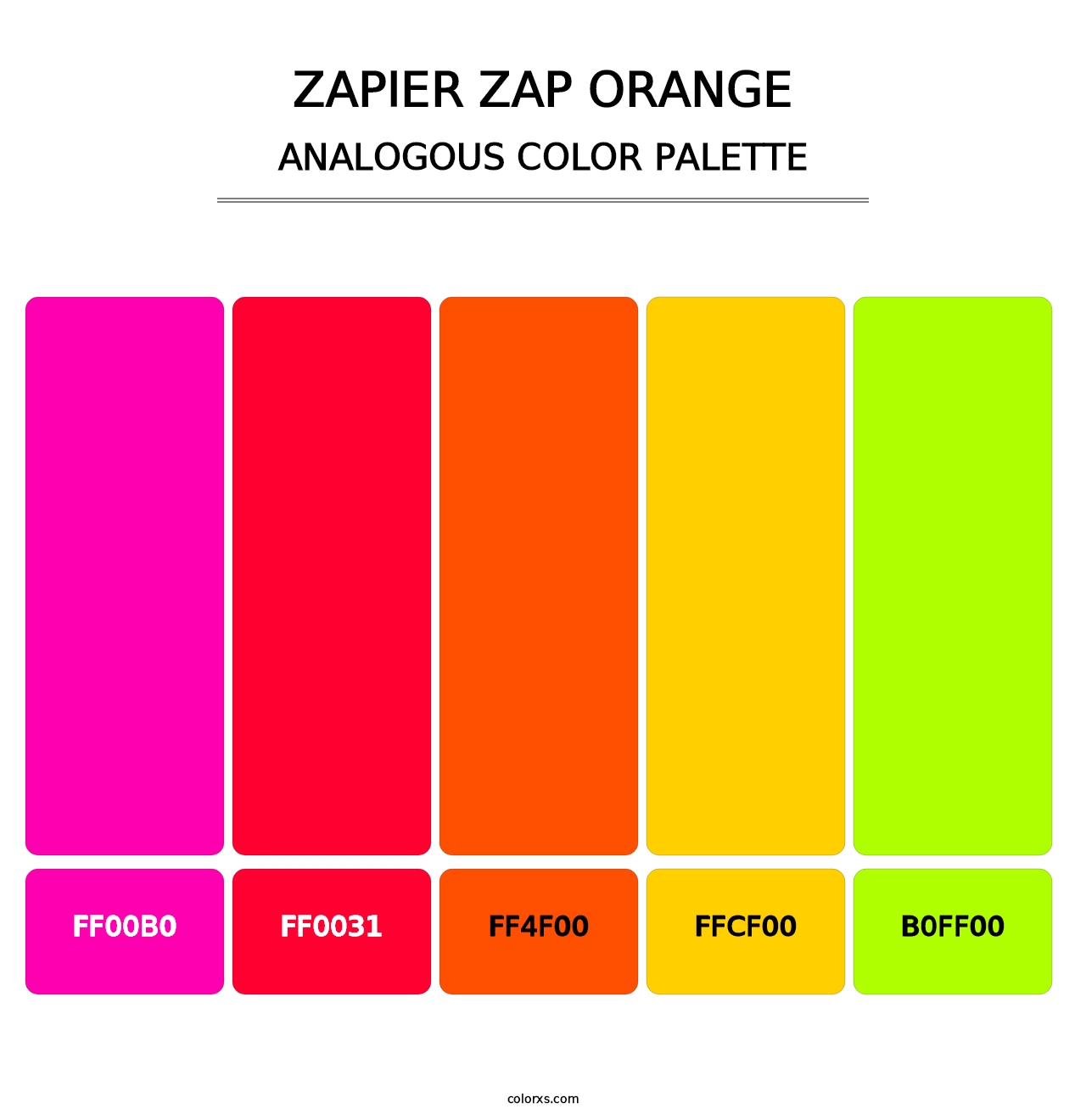 Zapier Zap Orange - Analogous Color Palette