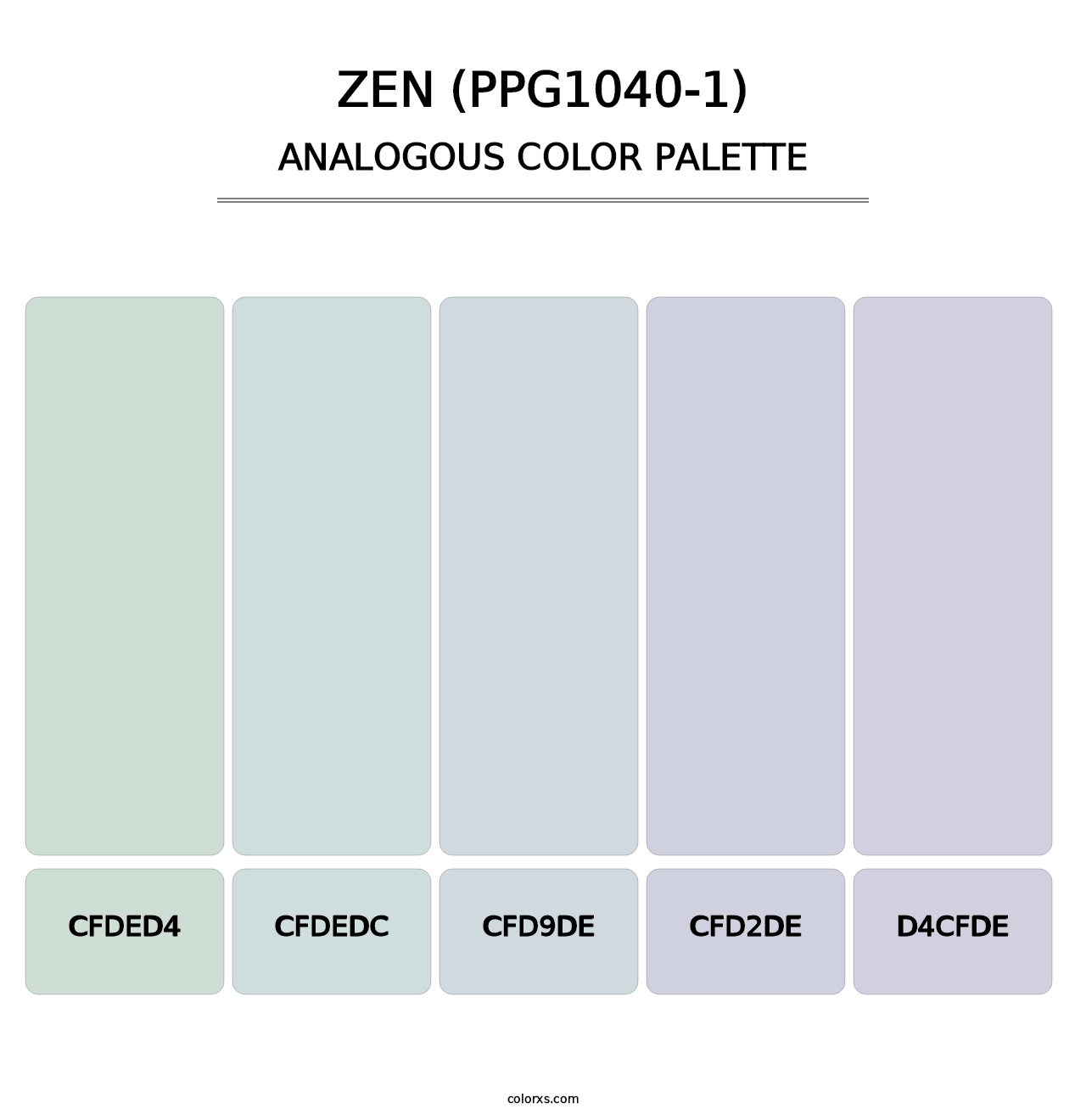 Zen (PPG1040-1) - Analogous Color Palette