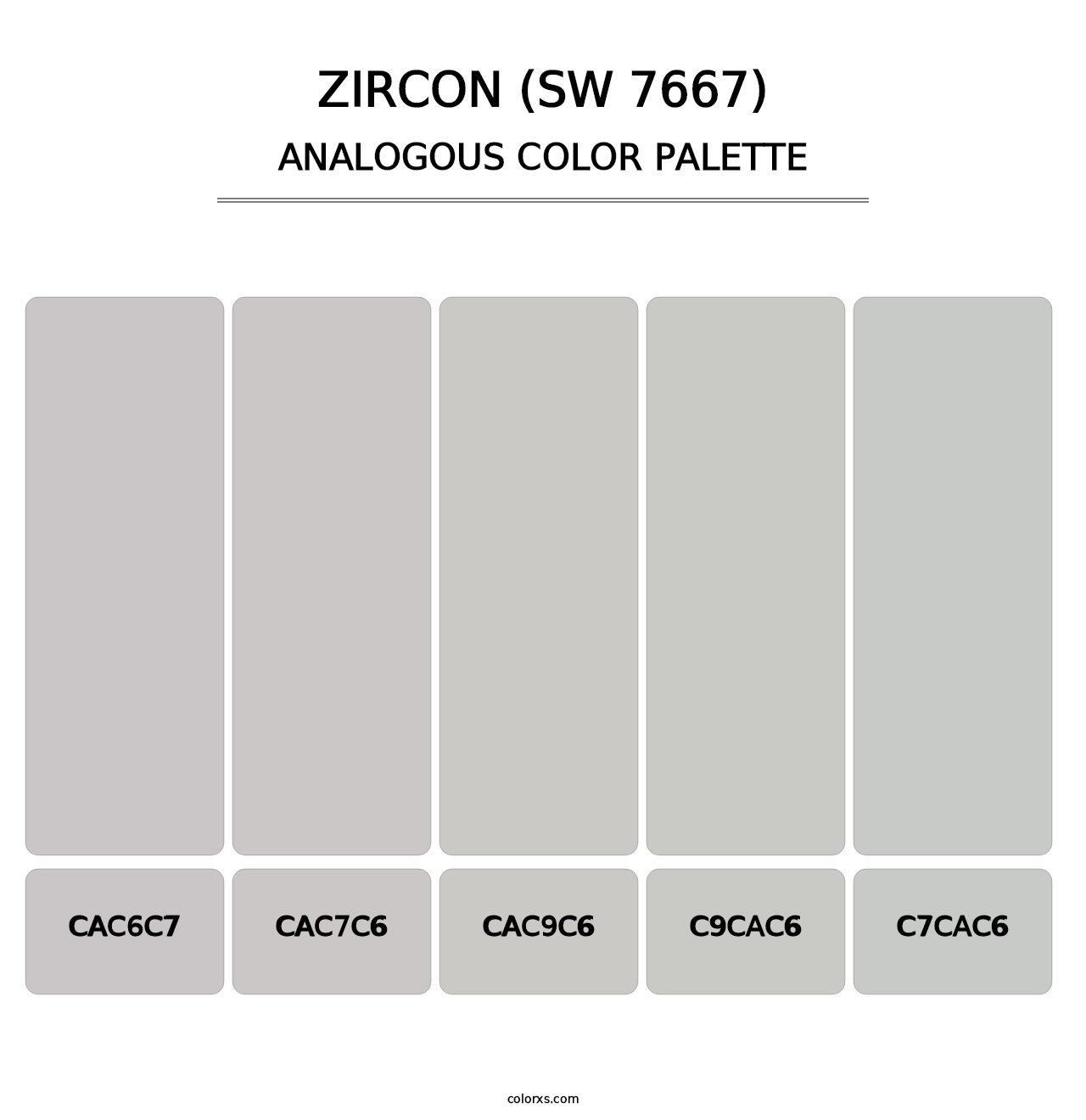 Zircon (SW 7667) - Analogous Color Palette