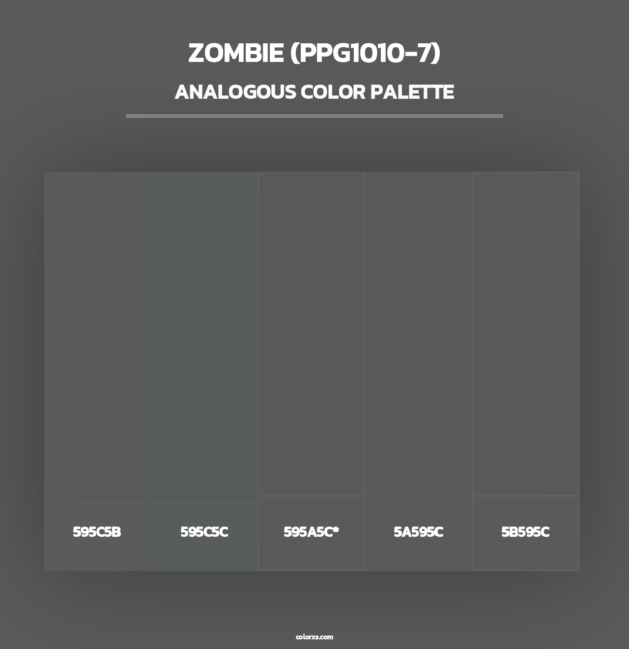 Zombie (PPG1010-7) - Analogous Color Palette