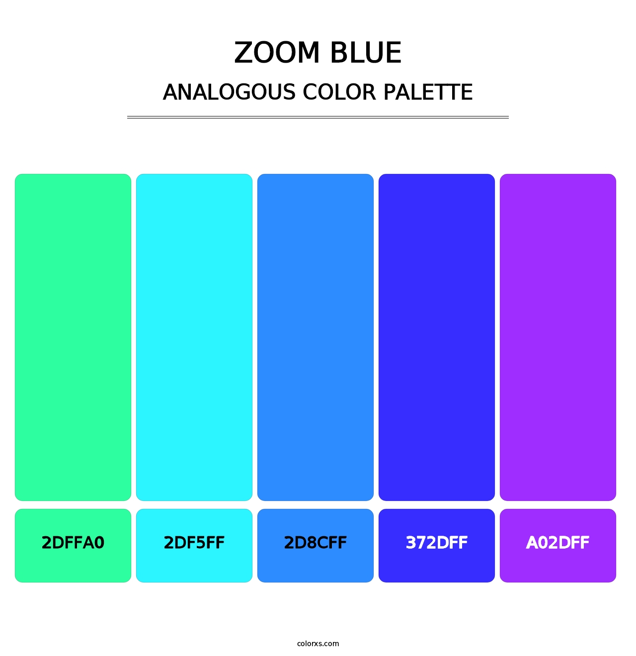 Zoom Blue - Analogous Color Palette
