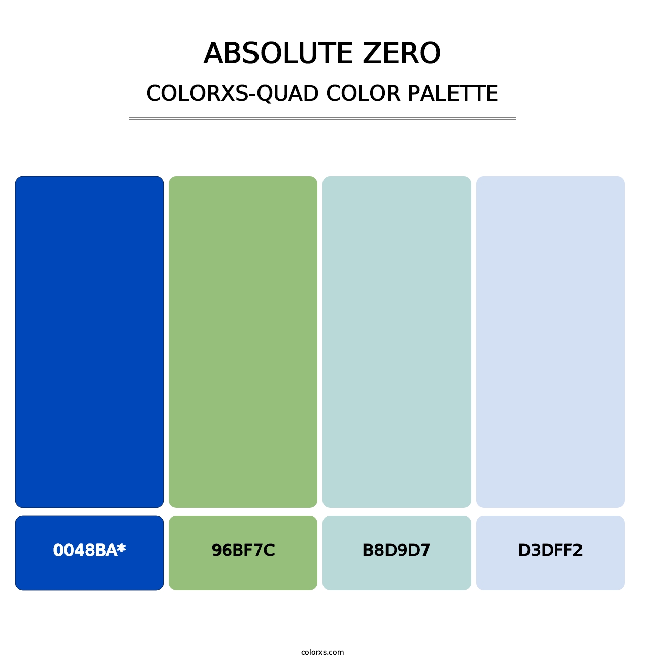 Absolute Zero - Colorxs Quad Palette