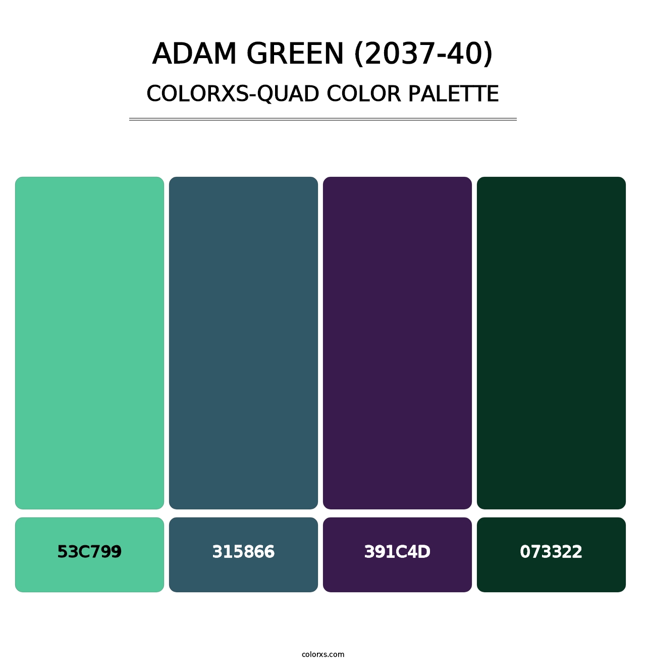 Adam Green (2037-40) - Colorxs Quad Palette
