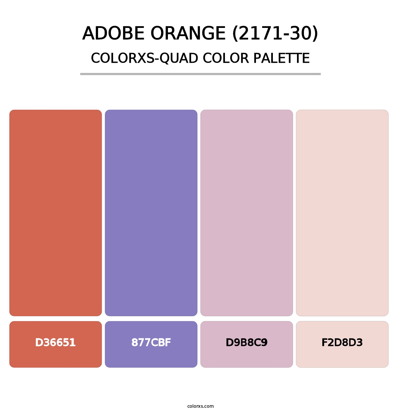 Adobe Orange (2171-30) - Colorxs Quad Palette