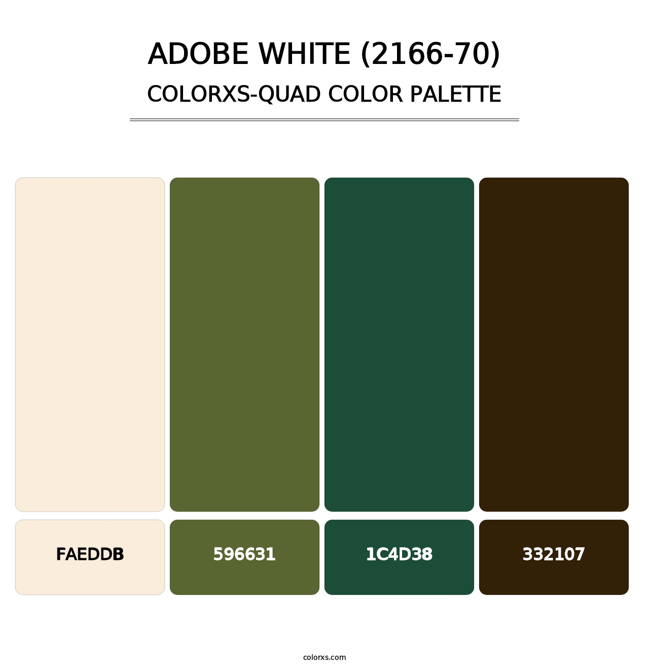 Adobe White (2166-70) - Colorxs Quad Palette