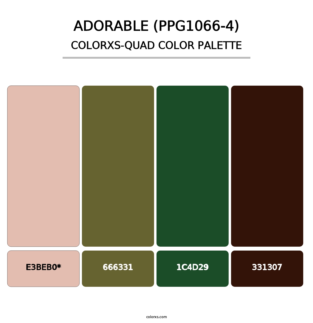 Adorable (PPG1066-4) - Colorxs Quad Palette