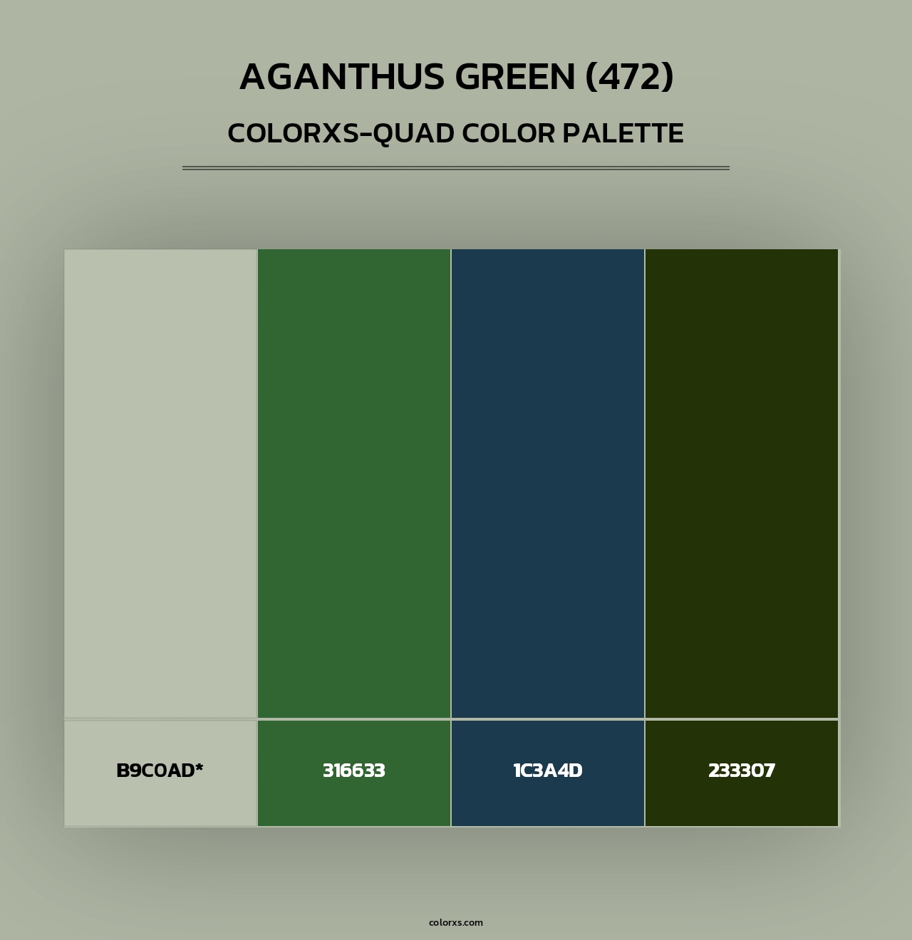 Aganthus Green (472) - Colorxs Quad Palette