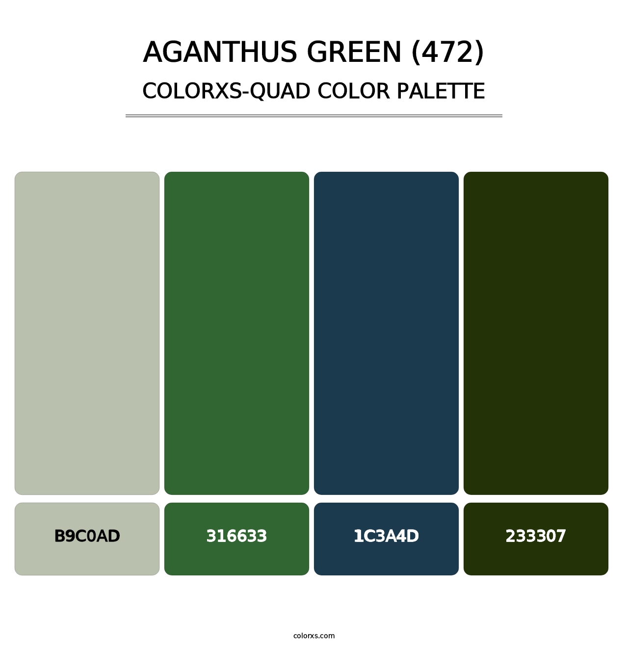 Aganthus Green (472) - Colorxs Quad Palette