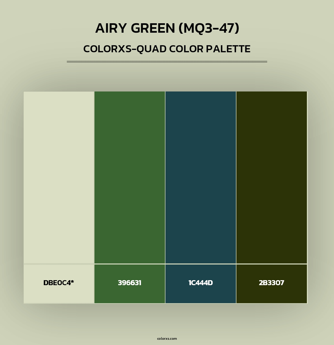 Airy Green (MQ3-47) - Colorxs Quad Palette
