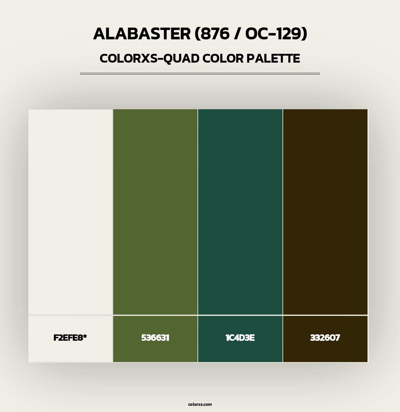 Alabaster (876 / OC-129) - Colorxs Quad Palette
