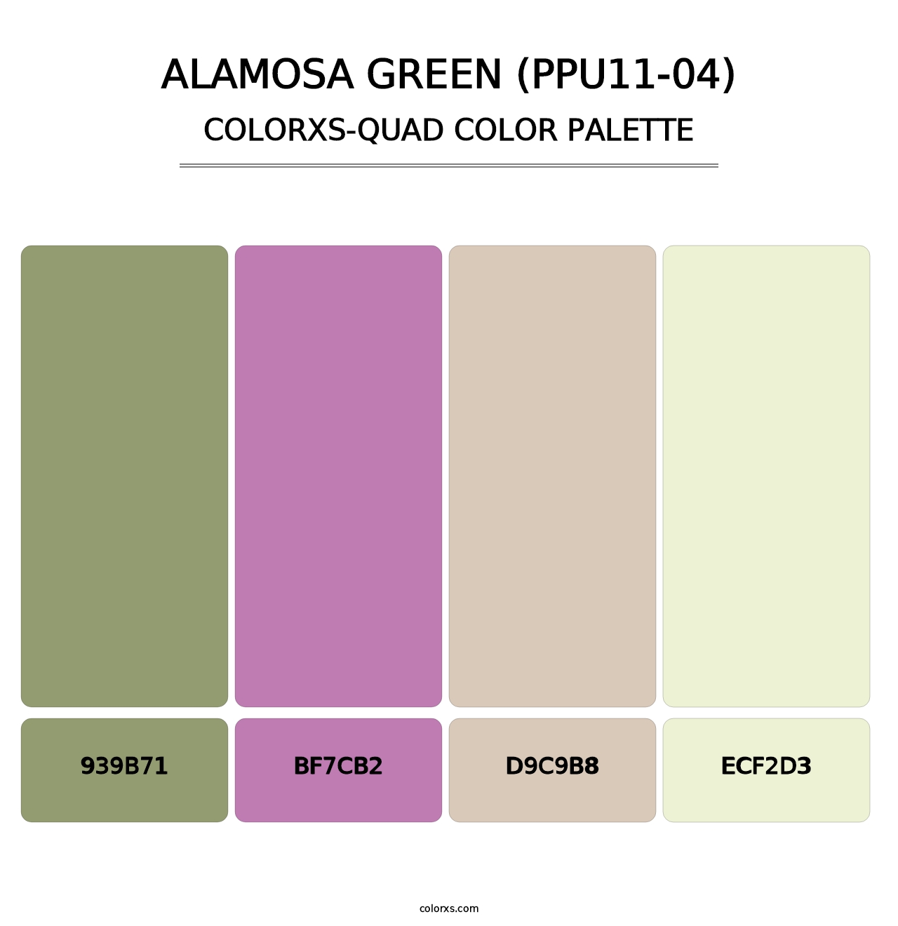 Alamosa Green (PPU11-04) - Colorxs Quad Palette