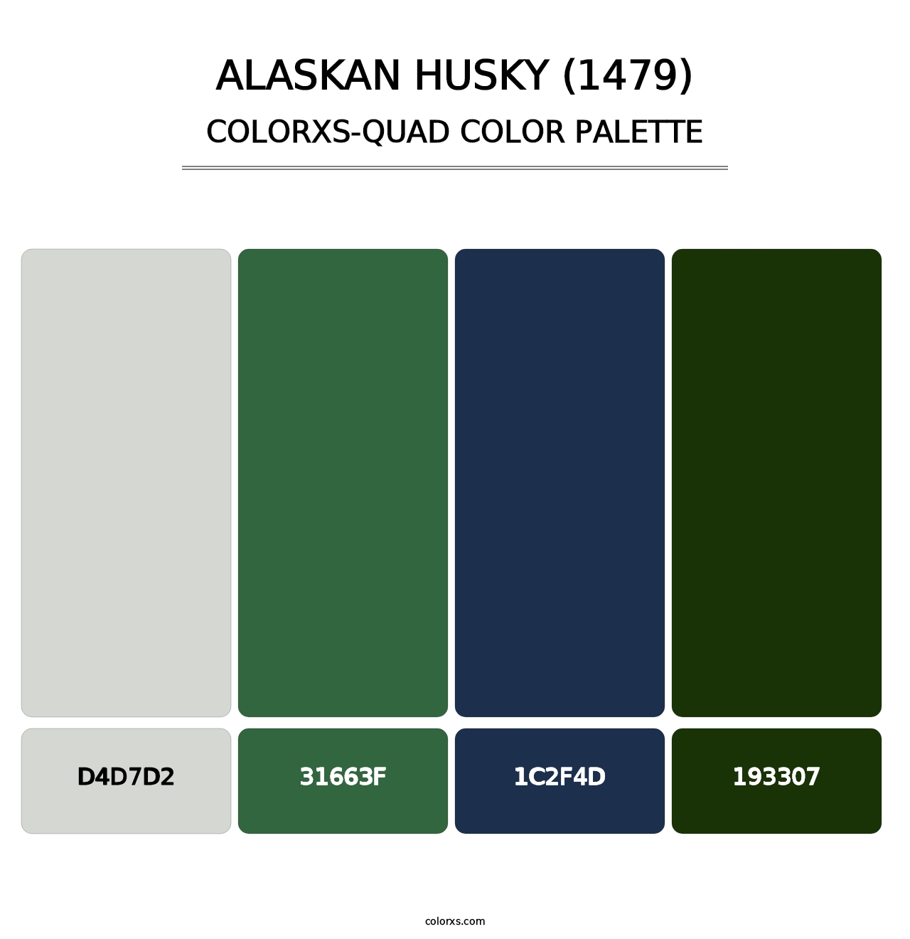 Alaskan Husky (1479) - Colorxs Quad Palette
