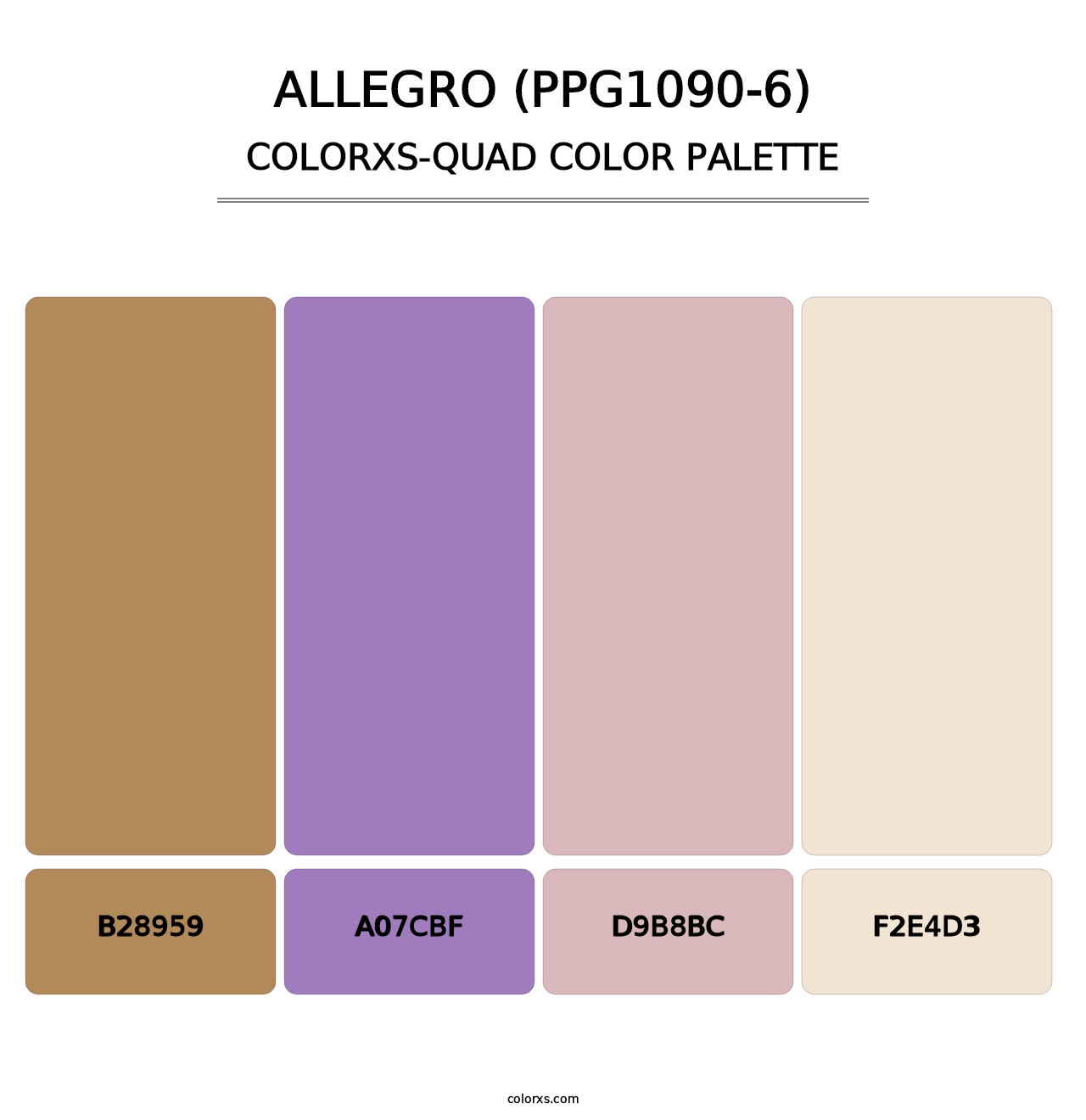 Allegro (PPG1090-6) - Colorxs Quad Palette