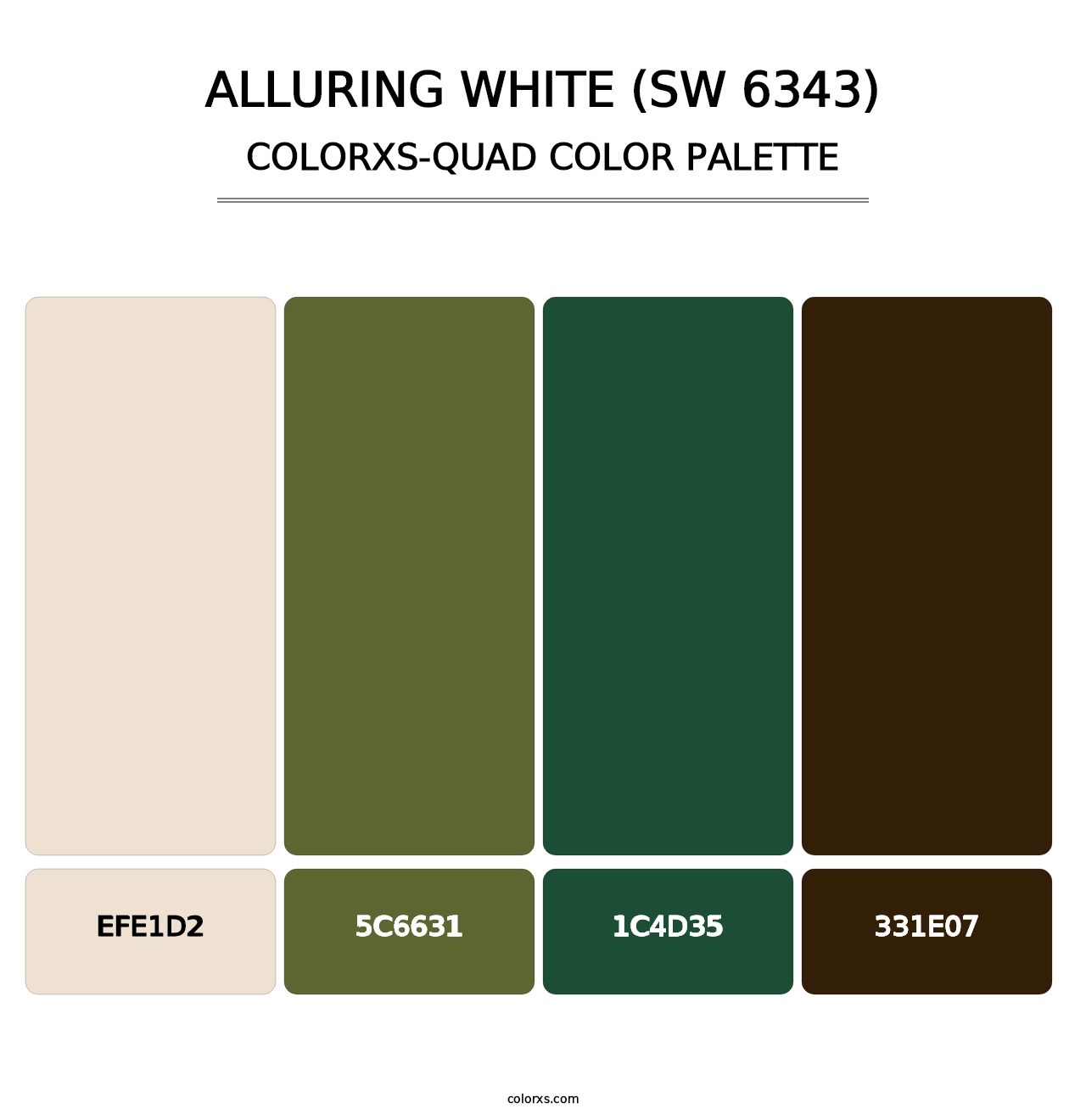 Alluring White (SW 6343) - Colorxs Quad Palette