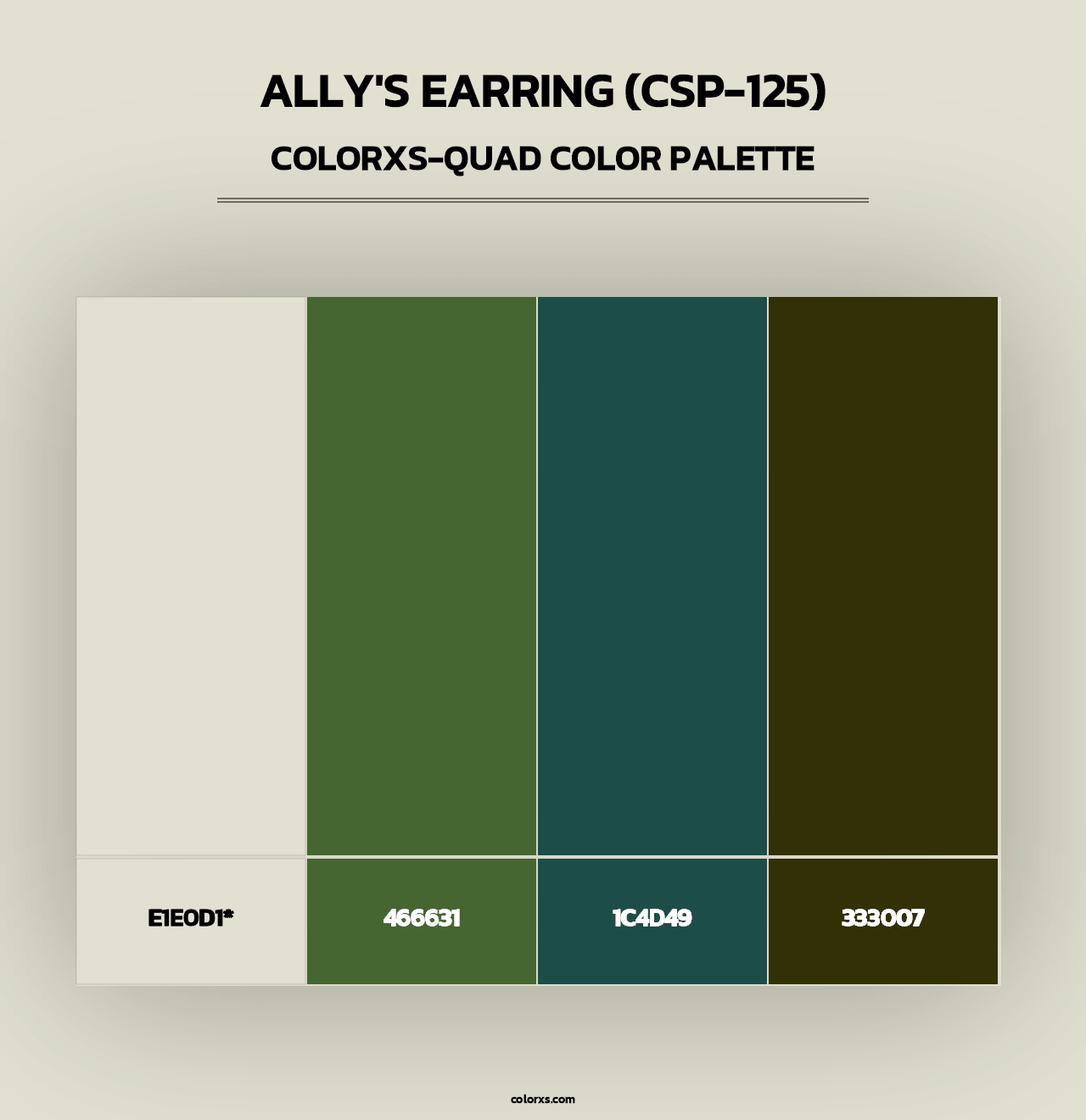 Ally's Earring (CSP-125) - Colorxs Quad Palette