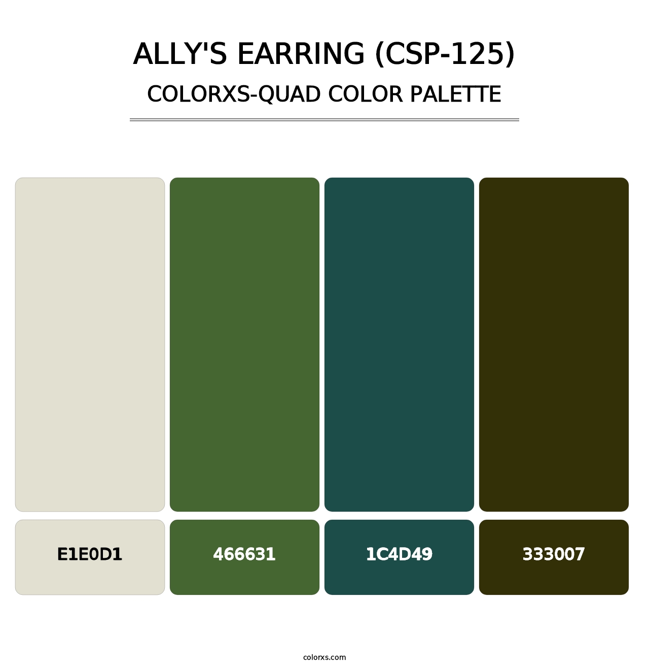 Ally's Earring (CSP-125) - Colorxs Quad Palette