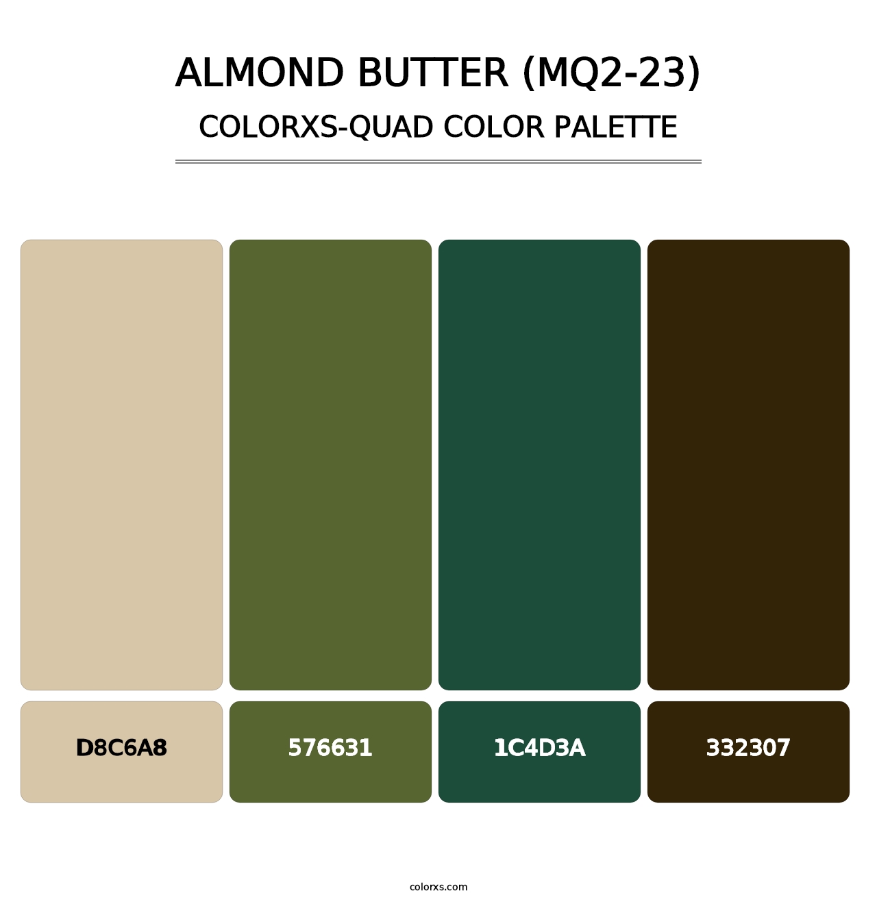 Almond Butter (MQ2-23) - Colorxs Quad Palette