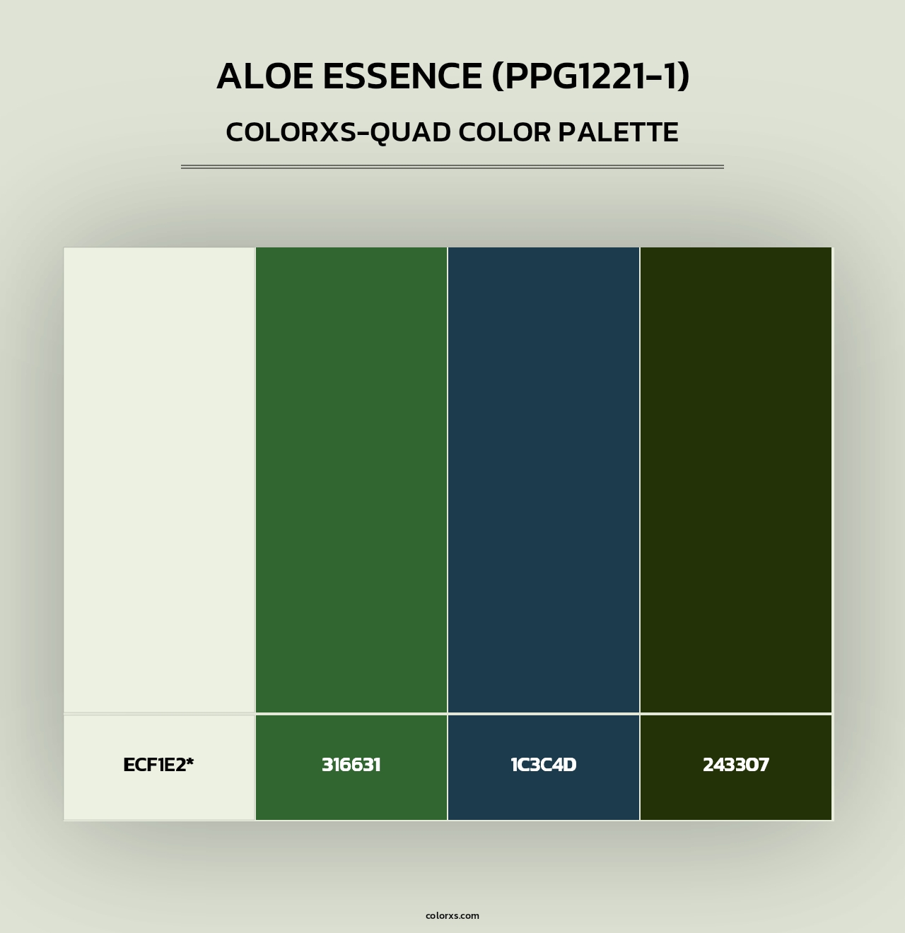 Aloe Essence (PPG1221-1) - Colorxs Quad Palette