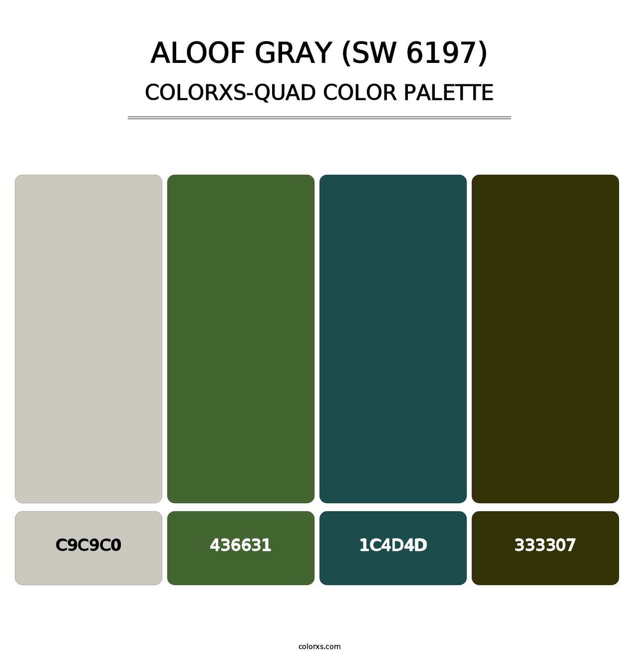 Aloof Gray (SW 6197) - Colorxs Quad Palette