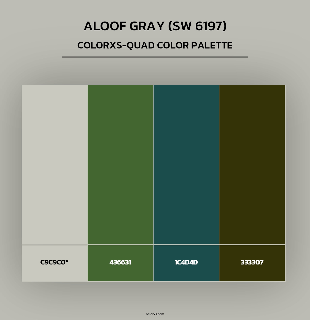 Aloof Gray (SW 6197) - Colorxs Quad Palette