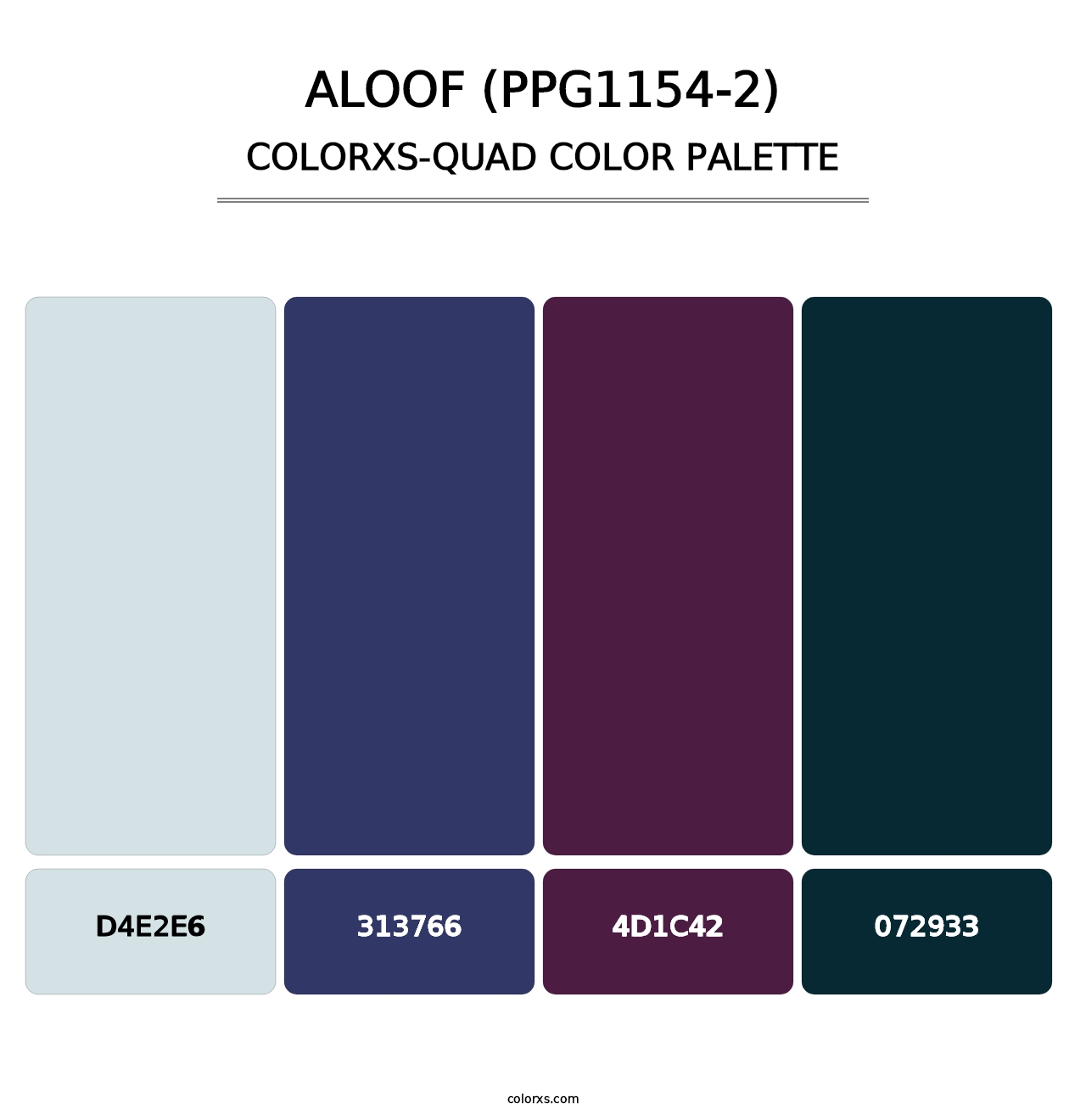 Aloof (PPG1154-2) - Colorxs Quad Palette