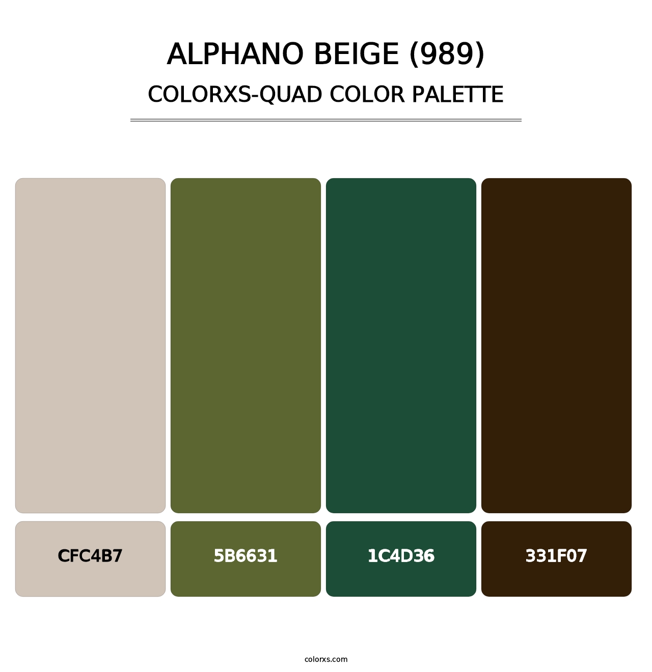Alphano Beige (989) - Colorxs Quad Palette