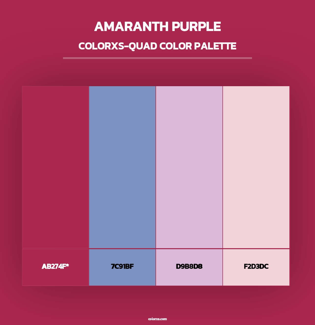 Amaranth Purple - Colorxs Quad Palette