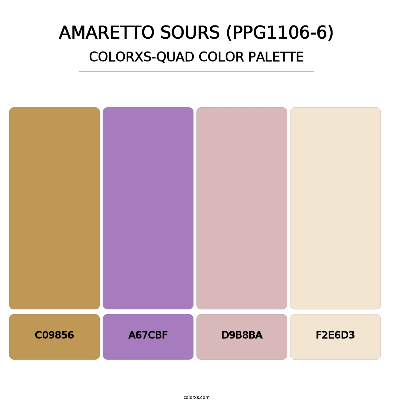Amaretto Sours (PPG1106-6) - Colorxs Quad Palette