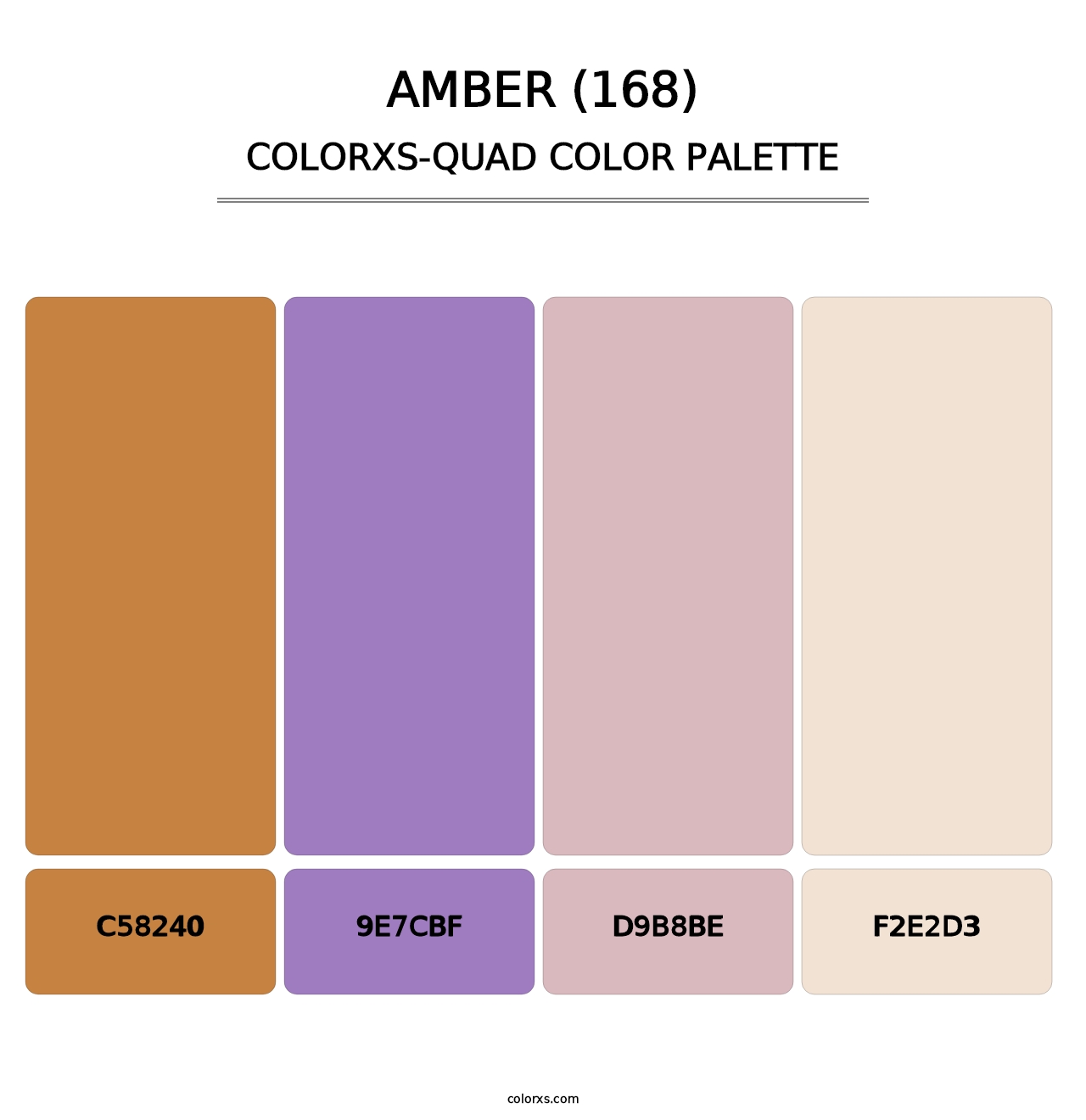 Amber (168) - Colorxs Quad Palette