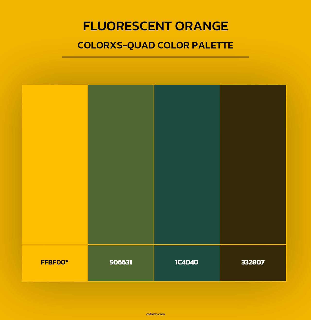 Fluorescent Orange - Colorxs Quad Palette