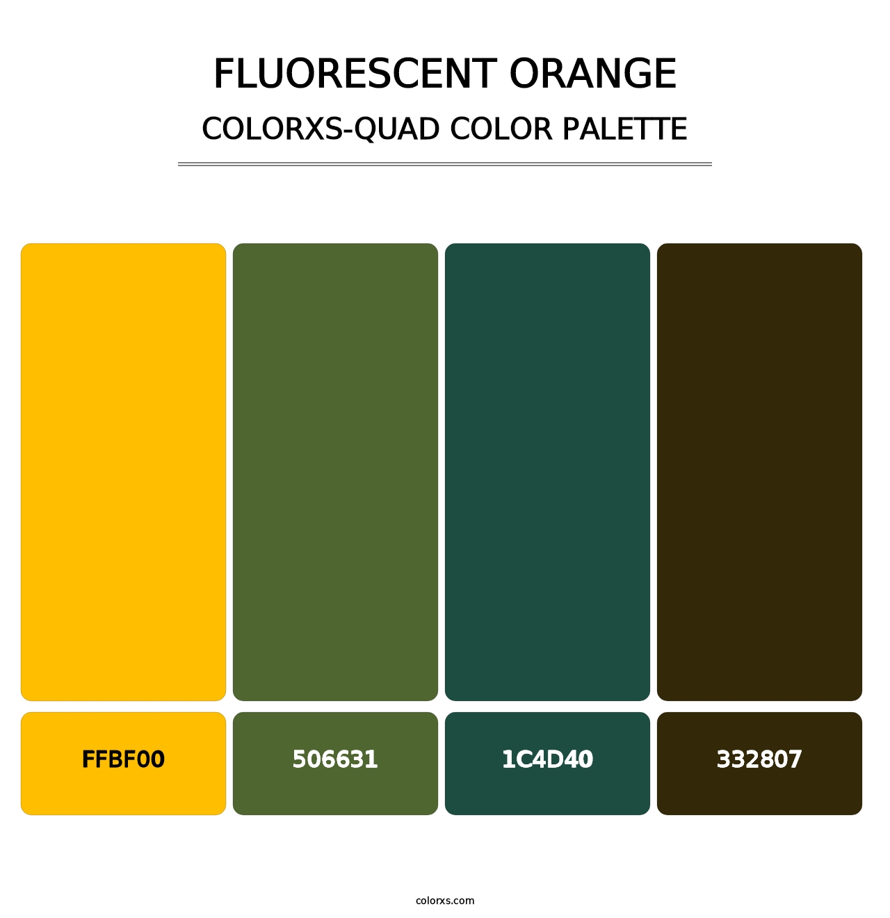 Fluorescent Orange - Colorxs Quad Palette