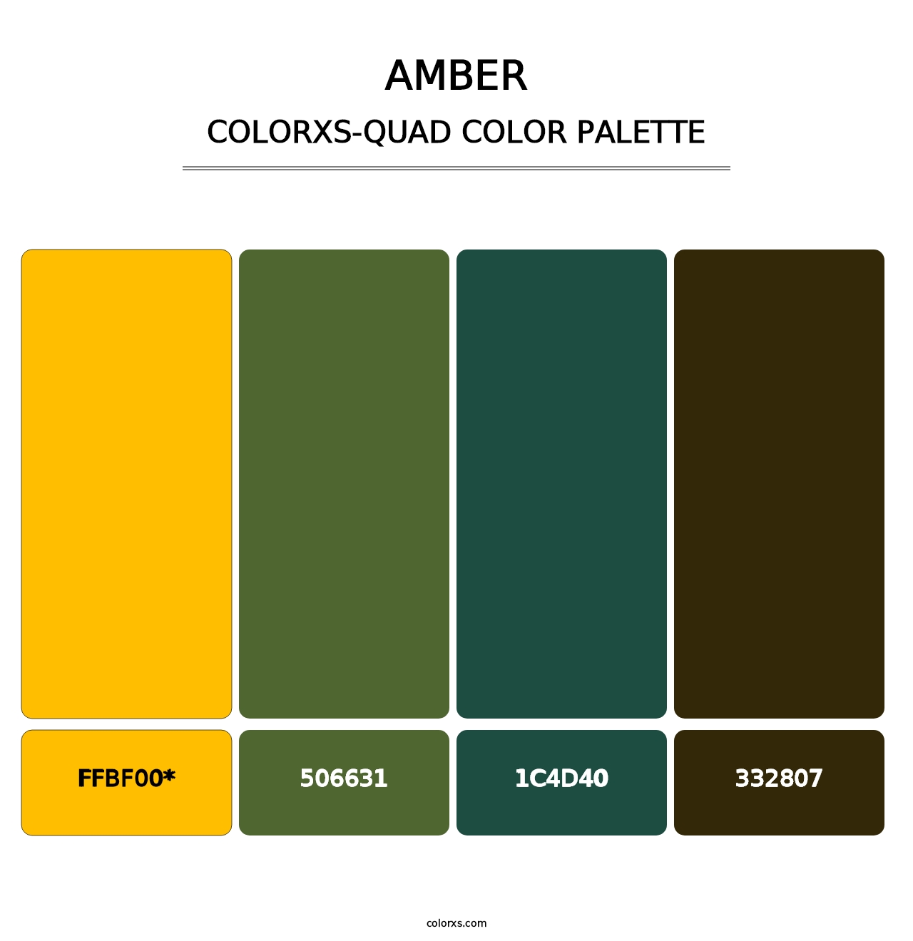 Amber - Colorxs Quad Palette