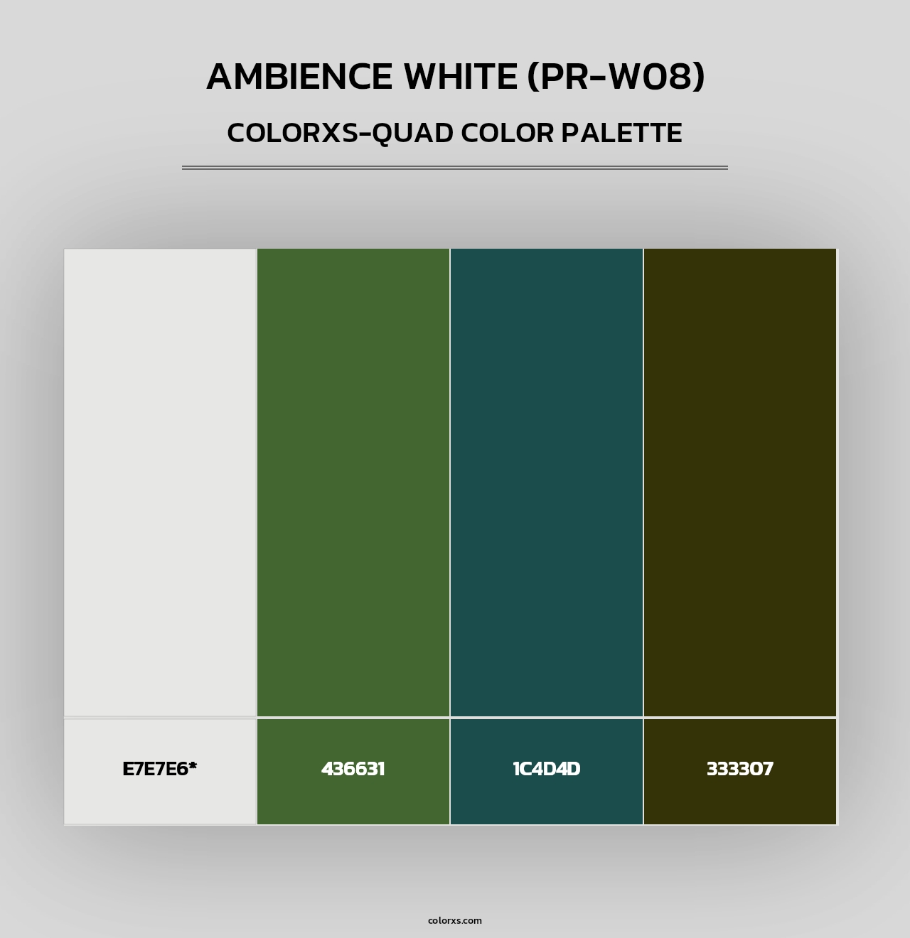 Ambience White (PR-W08) - Colorxs Quad Palette