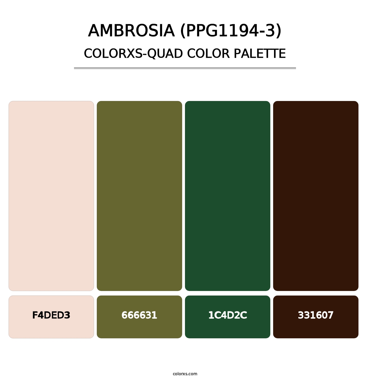 Ambrosia (PPG1194-3) - Colorxs Quad Palette