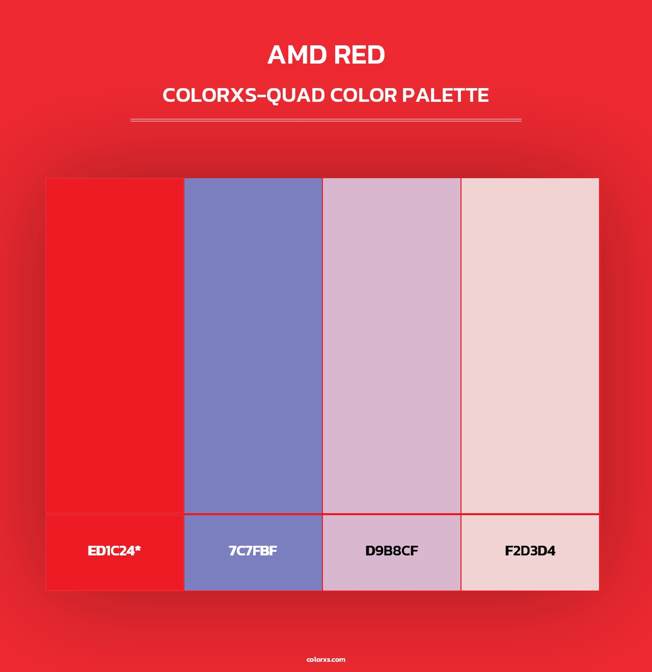 AMD Red - Colorxs Quad Palette