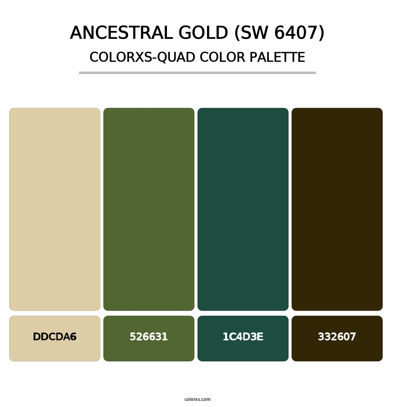Ancestral Gold (SW 6407) - Colorxs Quad Palette