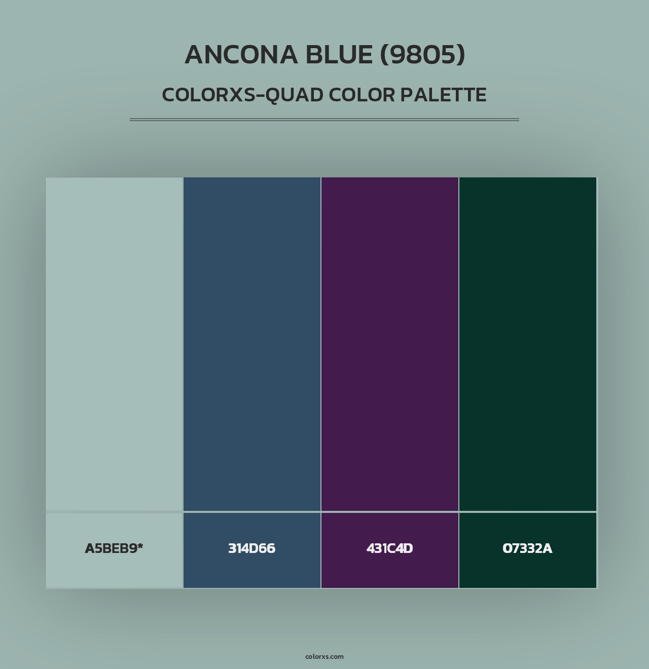 Ancona Blue (9805) - Colorxs Quad Palette