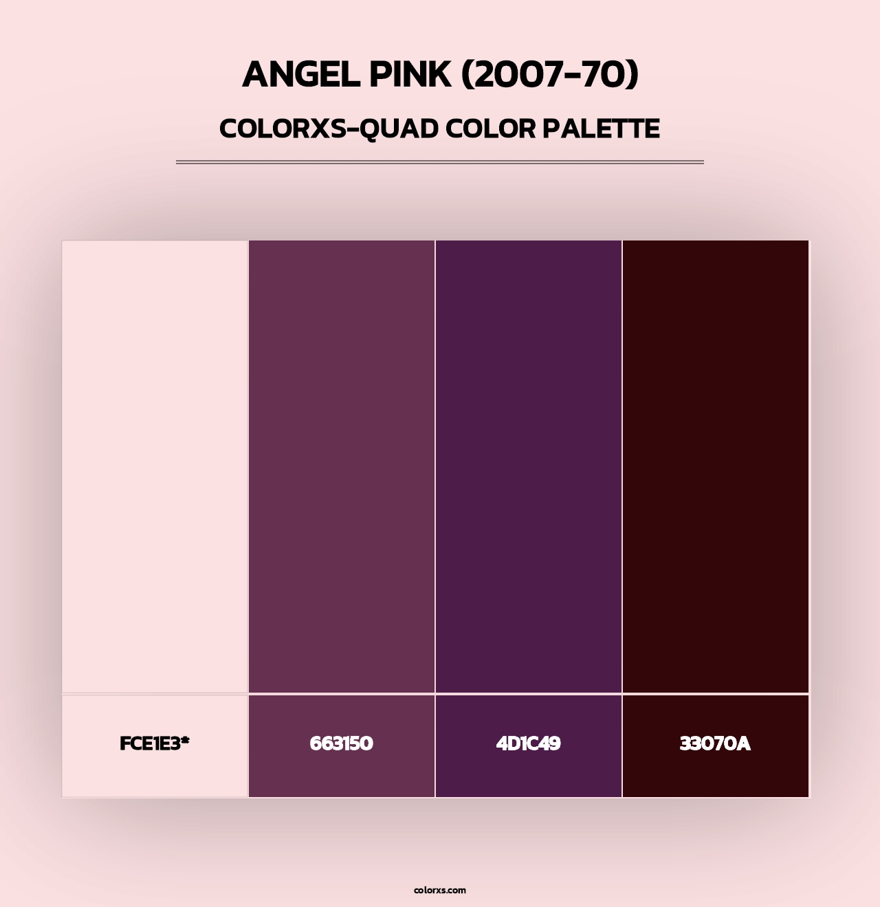 Angel Pink (2007-70) - Colorxs Quad Palette
