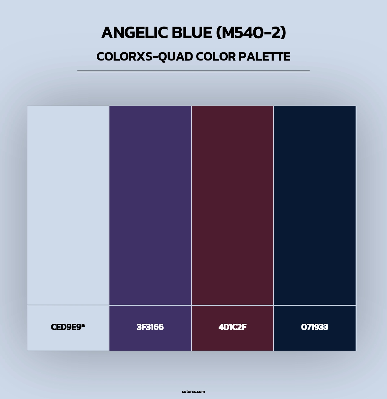 Angelic Blue (M540-2) - Colorxs Quad Palette