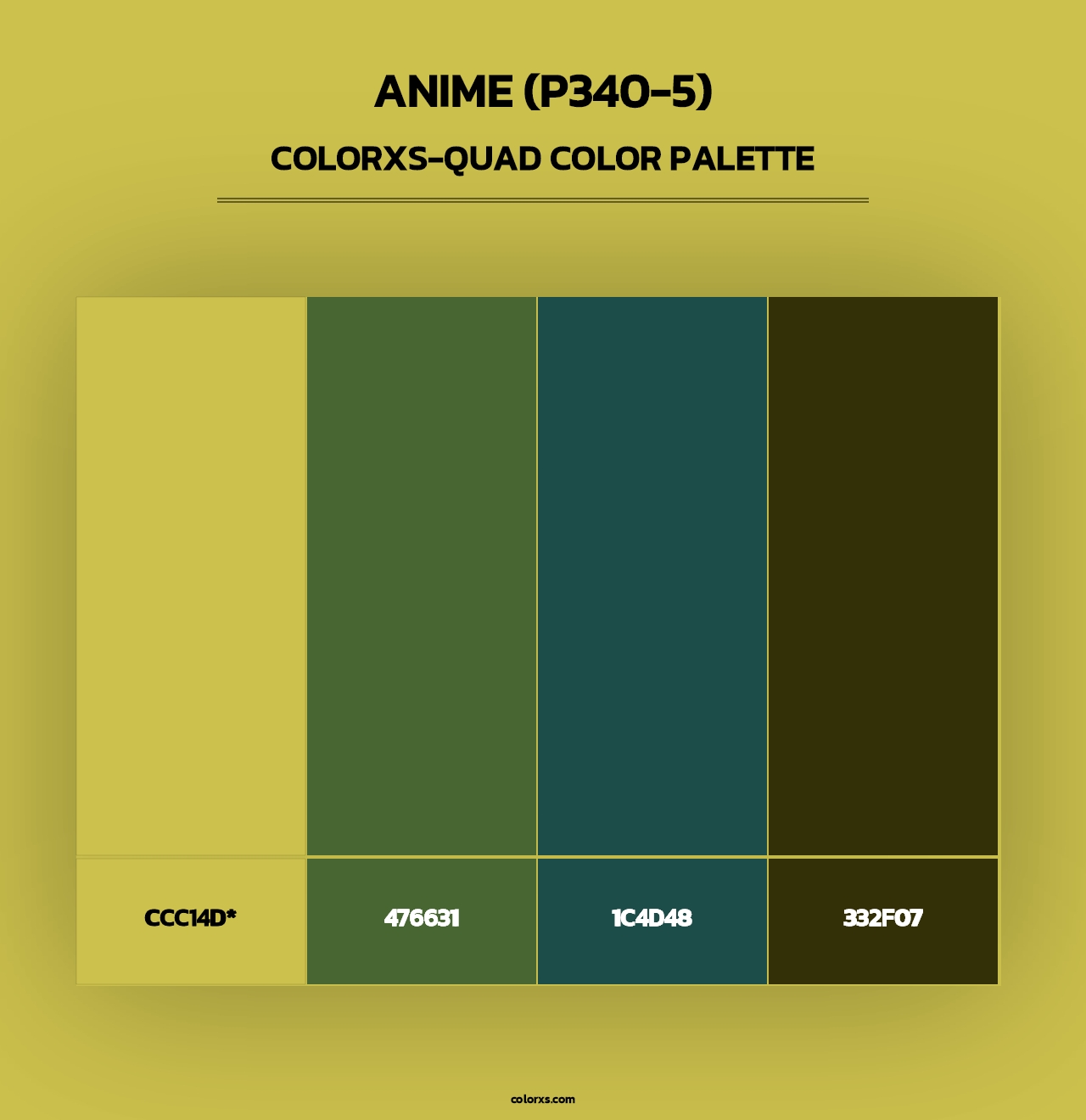 Anime (P340-5) - Colorxs Quad Palette