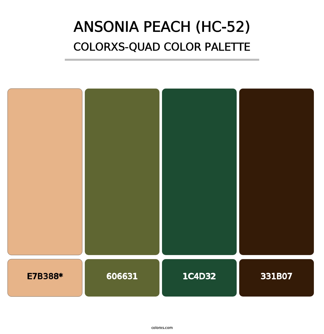 Ansonia Peach (HC-52) - Colorxs Quad Palette