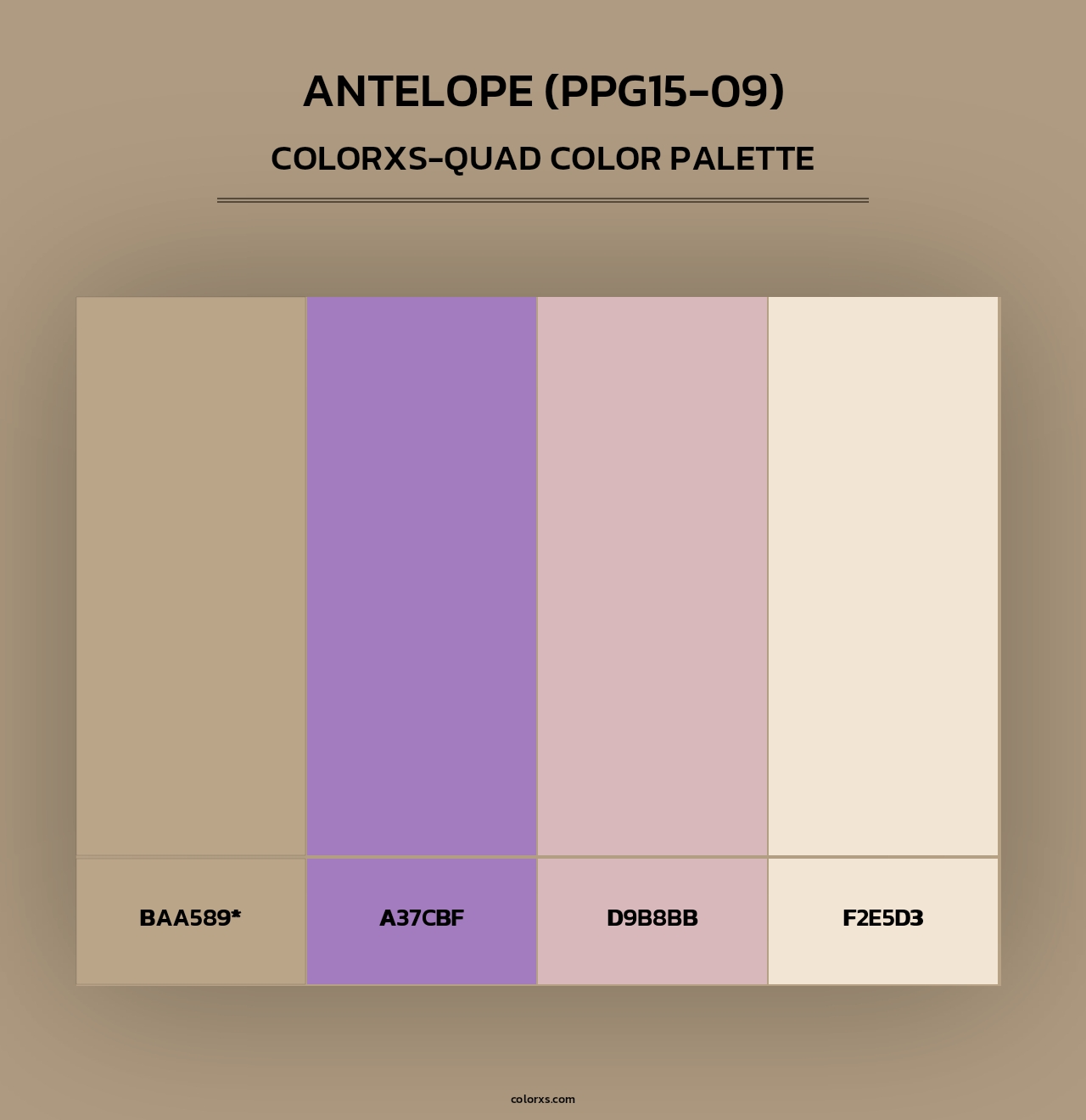 Antelope (PPG15-09) - Colorxs Quad Palette