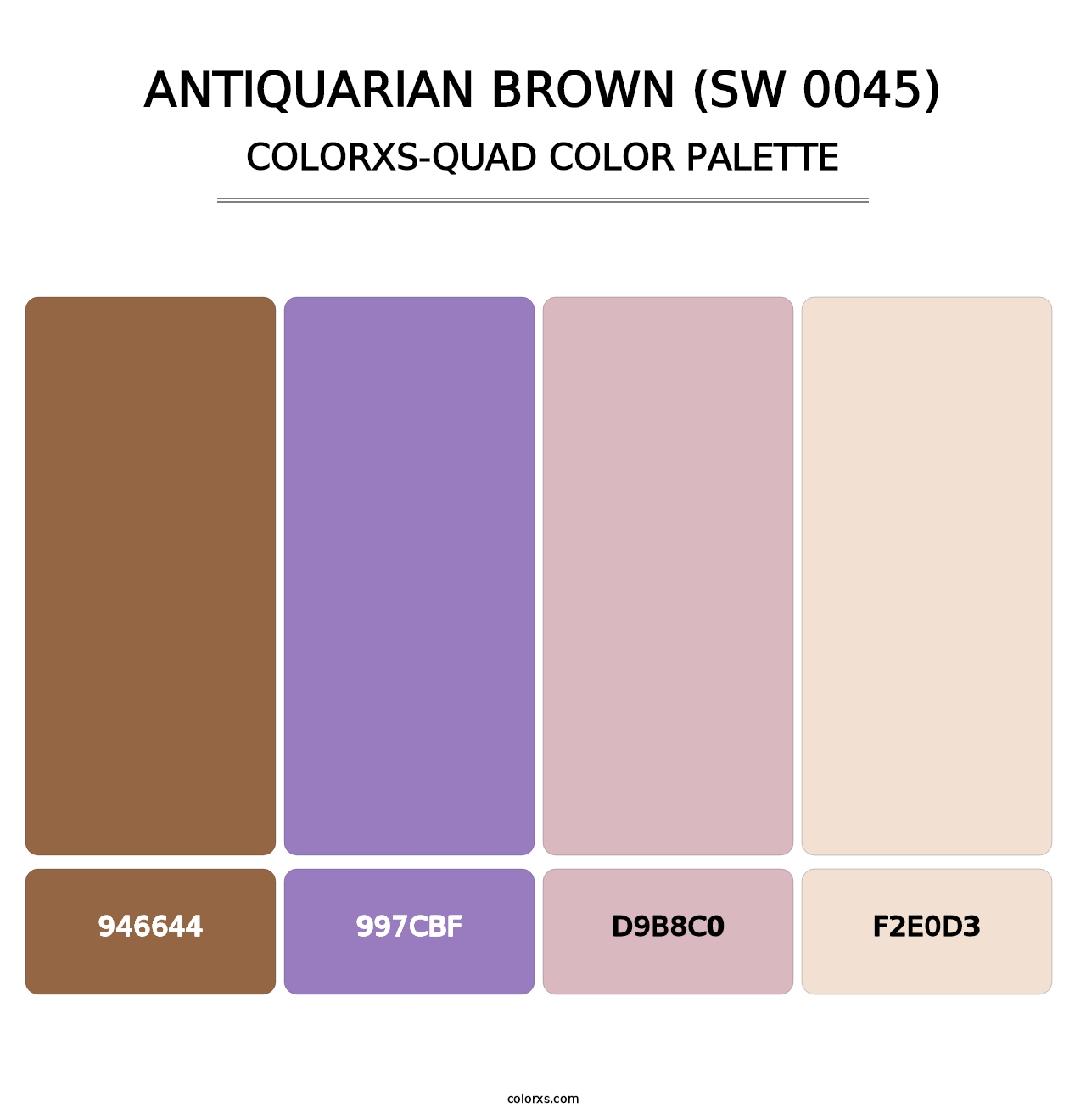 Antiquarian Brown (SW 0045) - Colorxs Quad Palette