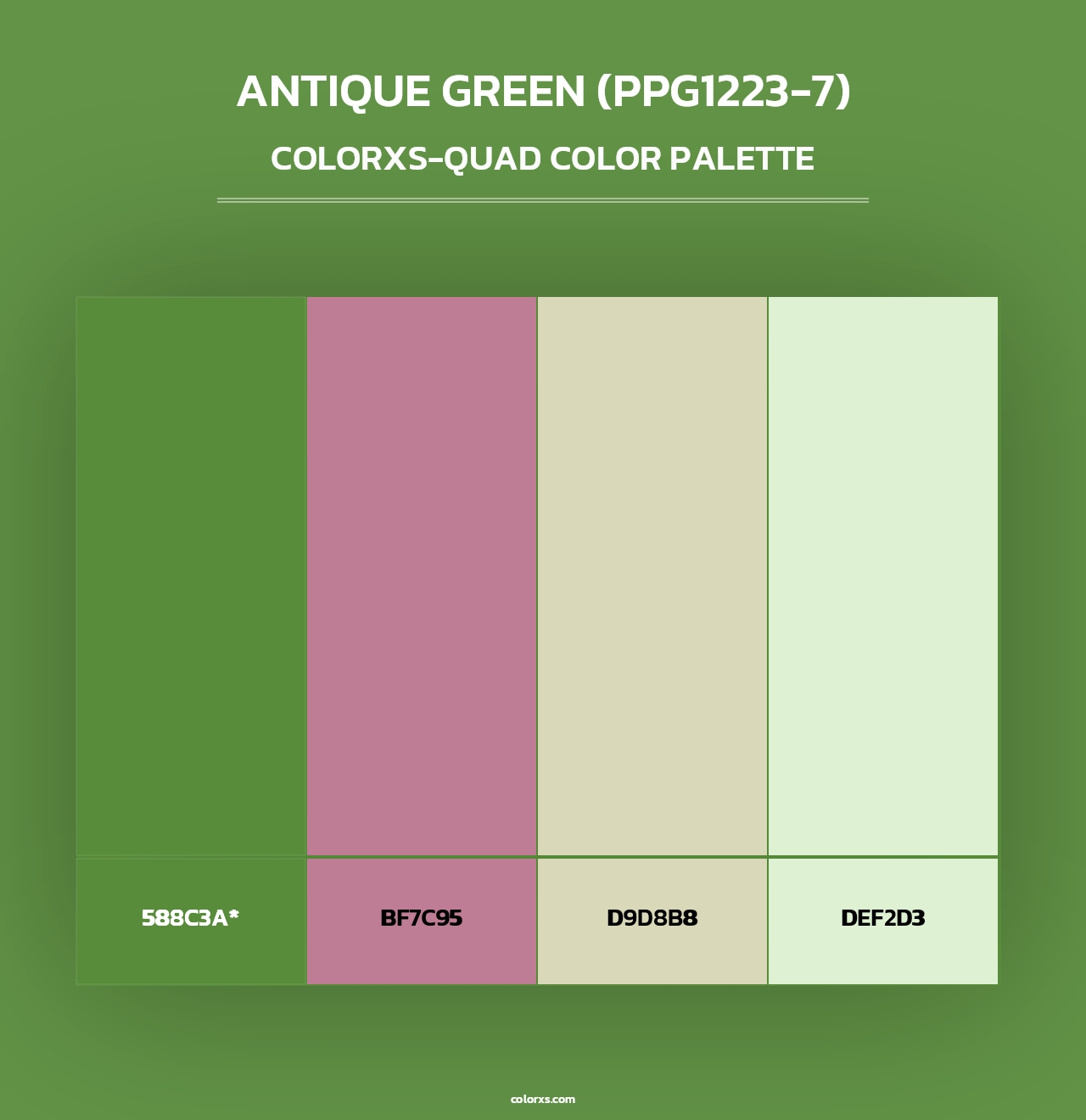 Antique Green (PPG1223-7) - Colorxs Quad Palette