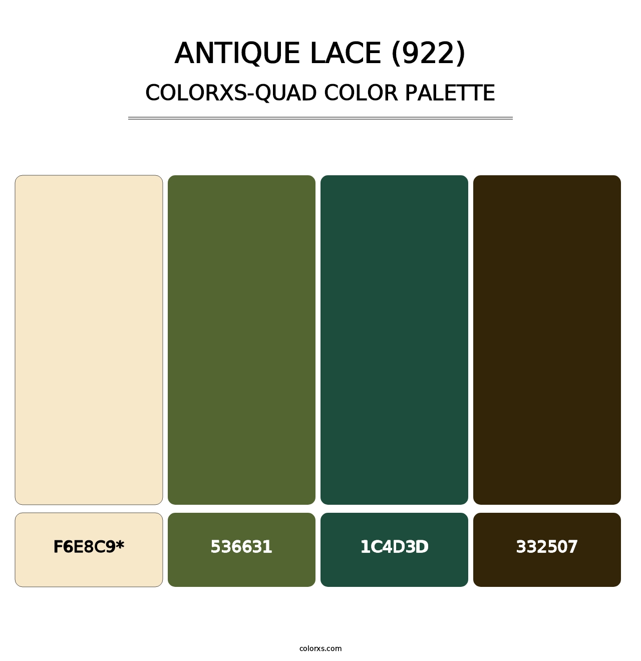 Antique Lace (922) - Colorxs Quad Palette